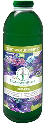 PlanktonPlus Aquaristik Phyto-Phos Phytoplankton zur natürlichen Senkung von Nitrat und Phosphat im Meerwasser Aquarium 1 Liter