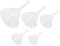 VILLCASE 5 Stück Labor Trichter, Glastrichter, Transparent Borosilikat Glas Mini Trichter, 30mm, 40mm, 50mm, 60mm, 75mm Durchmesser, Ideal für Chemie Experimente und Flüssigkeiten