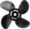 Aramox 10 3/8x13 Zoll Außenborder Propeller 4 Blätter Aluminiumlegierung Hochdruck Passend für 35-60 PS Motor Außenborder Motorteile H-40C104F13