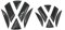 3D Emblem Gel Aufkleber vorne + hinten von Finest-Folia DM001 DM002 (Schwarz Glanz)