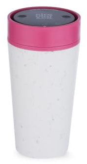 Circular & Co Isolierter wiederverwendbarer Kaffeebecher, 340 ml, mittelgroßer Reisebecher, 100% auslaufsicher und verschließbar, Druckknopfverschluss, einhändig zu öffnen, 360 Trinkkaffeebecher,