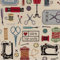 SCHÖNER LEBEN. Gobelin Premium Dekostoff Vintage Sewing Atelier Nähatelier 1,4m Br