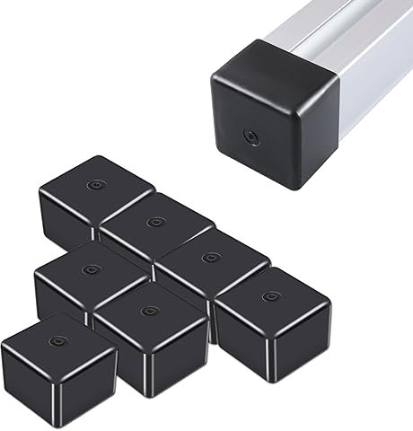 PARTSEE Endkappen 40x40 Solarschiene Aluprofil, Schützen Solarmodul Halterung Montageschiene, Vierkantrohreinsätze Endkappe Abdeckkappe für Montageprofil 40x40 Solar (8pcs)