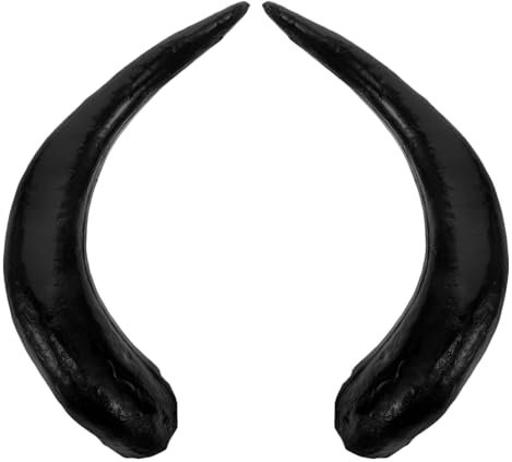 Luxshiny 1 Paar Gothic Ochsenhorn Simulation Horn Stier Tier Horn Stirnband Schwarze Schafhörner Ziegenkostüm Hörner DIY Halloween Haarschmuck