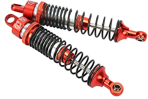 RC-Metall-StoßDämpfer-Set, Hochwertiger 100 Mm Langlebiger Dämpfer für HSP RGT Himoto Redcat 1 10 RC-Car-Enthusiasten (Rot)