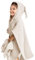 lulumoon Badeponcho Kinder Kapuzenhandtuch Baby-100% Musselin Baumwolle Babyhandtuch mit Kapuze - Poncho Badetuch für Kinder Baby 60 x 60 cm,(Creme