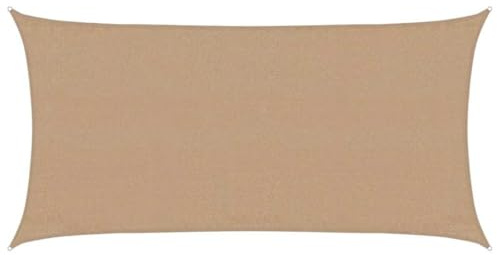 vidaXL Toldo de Vela HDPE Taupe 160 g/m² 3x6 m