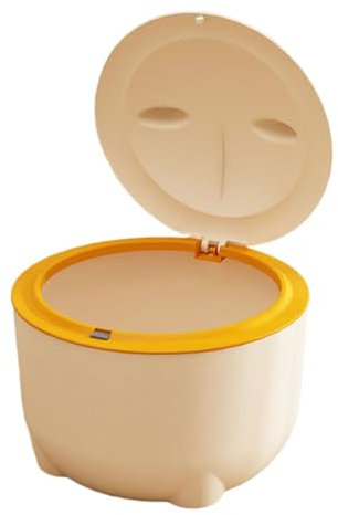 MagiDeal Poubelle à Capuche pour Chat avec Couvercle Poubelle pour Chat bac à litière Portable réutilisable pour Petits Animaux Chats d'intérieur, Beige