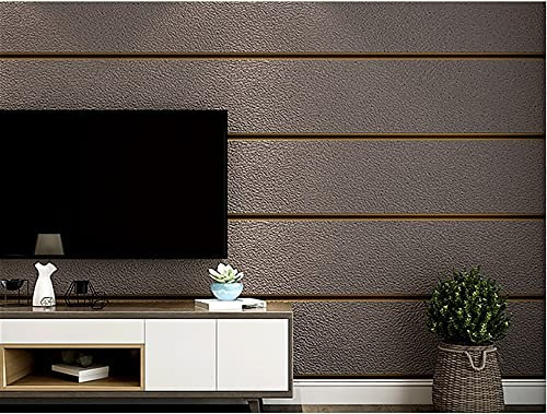 Generic Tapete, Moderne Verdickung 3D Schlafzimmer Wohnzimmer Tapete Vertikale Streifen Samt Tapete/Braun/0,53 * 10M