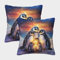 ELANXIAPR Pinguin 2er Pack Dekokissenbezug Quadratisch Superweich Kissenbezüge Atmungsaktiv Sofakissenbezug Tier Für Couch, Sofa, Bett, Auto, Wohnzimmer 45x45cm