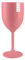 Gem Imports Coral Pink Plastic Reusable Wine Glass 300ml