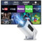 Eroshoo Smart Projector,Mini Projector 4k+ with Wifi6 and Bluetooth,Native 1080P 4K Support,Portable Projectors with 210° Rotatable Stand,Auto Keystone,Home Cinema Projector for Bedroom/Outdooor