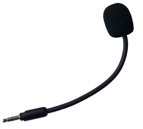 SPTSSWET Micro de Rechange pour Logitech G233 G433 Détachable Anti-Bruit Microphone pour PS4, Xbox One, PC, Jack 3,5 mm, Noir 6.2 inch