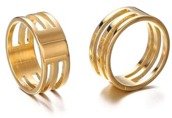 Wisafory 2 Stück Sprungring Edelstahl Offnungswerkzeuge Biegeringe Öffner Kreis Werkzeug Splitting Tools für Schmuckherstellung DIY Handwerk Herstellung Projekte Heimwerkerarbeiten Gold 19mm