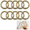 Karabinerhaken, rund, für Handtaschen, 10 Stück, 27 mm, Ringe für Schlüssel, Schnalle mit Feder, Stahl, Haken, Clips, Bronze, Schlüsselanhänger, Tasche, Karabinerverschluss, für Handarbeit