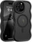 Pepmune Magnetic for iPhone 16 Pro Max Case [Compatible with Magsafe] Translucent Matte Cute Curly Wave Frame Phone Case,Soft TPU Bumper Slim Fit Shockproof Protective Cover for Men Women-Black