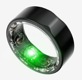 JCRing Smart Ring - Fitness Tracker, Sleep Tracking, Activity Tracking, Heart Rate Monitor, Temperature, Sp02, Stress, V02 Max, Titanium Ring, Free app for iOS & Android (Black, 11)