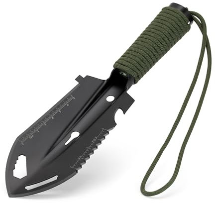 Sintron Gear 10-in-1 Multifunktionsschaufel – Spaten für Outdoor, Camping & Survival - Schaufel, Axt, Säge, Schraubendreher & mehr - Robust, kompakt & tragbar