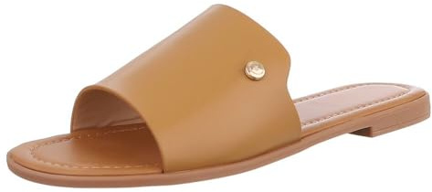 Ital Design Damenschuhe Sandalen & Sandaletten Pantoletten, DM462-, Kunstleder, Camel, Gr. 40