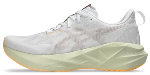 ASICS Men's NOVABLAST 5 Running Shoes, White/Fawn, 12 Wide