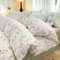 AShanlan Bettwäsche 220x240 Baumwolle Pflanzen Blumenmuster Bettwäsche-Sets mit Reißverschluss 3teilig Botanisch Blumen Blätter Bettbezug und 2 x Kissenbezug 80x80 cm