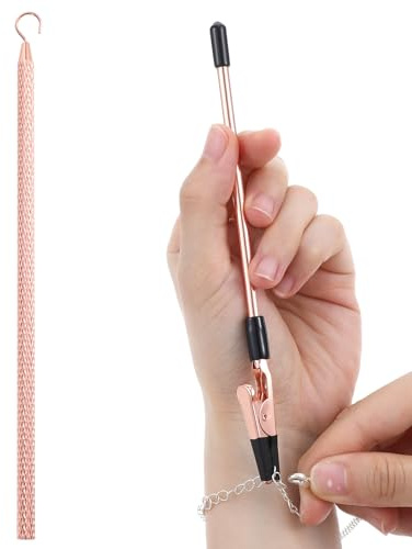 Bracelet Helper Tool, 2 Pcs Jewelry Helper Tool for Bracelet, Bracelets Buddy Assistance with Hook and Clip Design to Put on Yourself for Bracelets, Necklace, Watch Clasps, Crafts