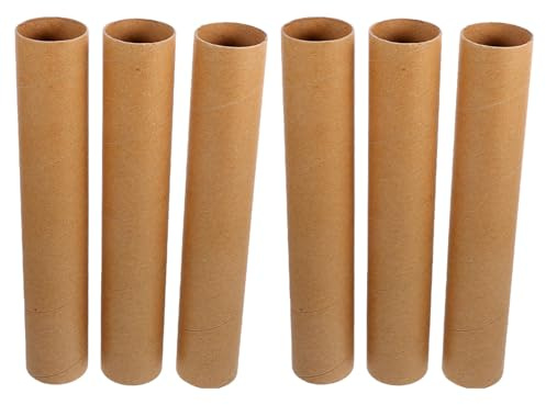 Generisch 6Stücke Pappröhren für Projekte Robuste Papierröhren für Bastelarbeiten und Kunstkreationen Stabile DIY Kraftpapier