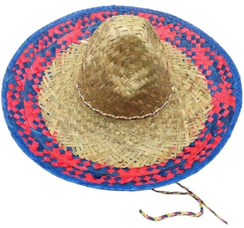 HiyyFloy Sombrero-Hut Für Fiesta Cinco De Mayo, Mexikanische Themenparty-Dekoration – Strohhut Für Erwachsene