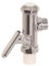 Aqbau® Robinet de chasse d'eau 3/4 chromé - Corps en laiton - Aiguille de nettoyage automatique de buse - Chasse WC de qualité supérieure - Rinçage automatique DN20 pour WC
