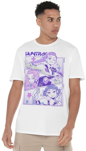Kpop Demon Hunters Unisex K-pop Demon Hunters - Anime Huntrix Huntr/X Unisex T Shirt, Black T-Shirt (Pack of 1)