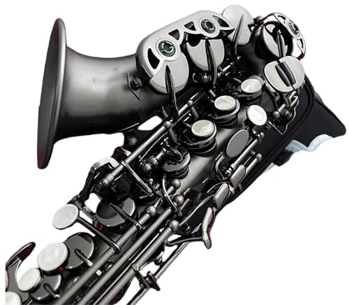 Professionelle Saxophone Satin Black Curved Sopran Saxophon Professional Bb