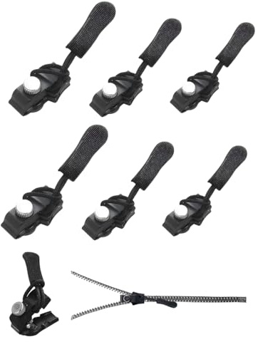 CICISTORY 6 Stück Reißverschluss Reparatur Set, 3 Größen, Abnehmbare Reißverschluss-Fixierer, Verlängerung und Befestigung, Reißverschlussschieber, Ersatz für Jacken, Rucksäcke, Koffer