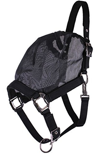 QHP Hafter Fliegenschutzmaske Combi schwarz feinmaschig 3 Größen (Pony)