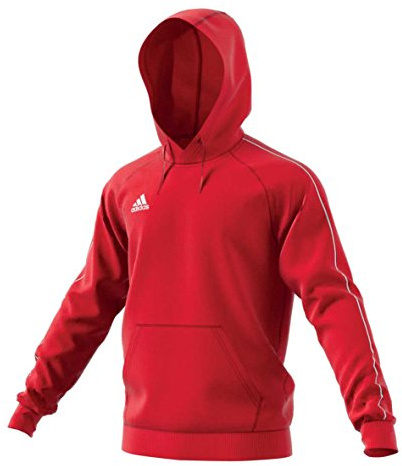adidas Kinder Core 18 Hoodie, Rot (Power Red/White), 116