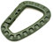 10 Stück Karabiner D Form Kunststoff Khaki grün Plastik Molle Modular Militär