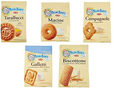 Mulino Bianco Kekse testpaket 5x700g macine galletti biscottone campagnola