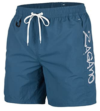 Zagano Adam Lipski Herren Badehose Schwimmhose Badeshorts, 5126 Lang Blau, Gr. M