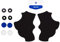 snakebyte S04 Controller Set (Dual-Shock 4 - PS4) - Offiziell lizenziertes FC Schalke 04 Gamepad Kit für Dualshock 4 / Tuning Kit / Aufkleber / Rutschfeste Griffpolster / Aufsätze für Joystick