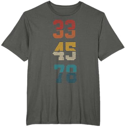 33 45 78 RPM Vinyl Record DJ Vintage Retro T-Shirt