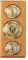 SELVA Wetterinstrument, Wetterstation, mechanisch, analog, Eiche hell, für außen, mit Thermometer, Barometer, Hygrometer, Maße: 270 x 120 mm