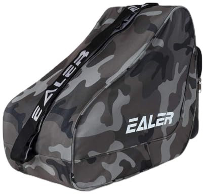 EALER Robuste Tragetasche für Eishockey-Skate, Verstellbarer Schultergurt, Camouflage-Asche