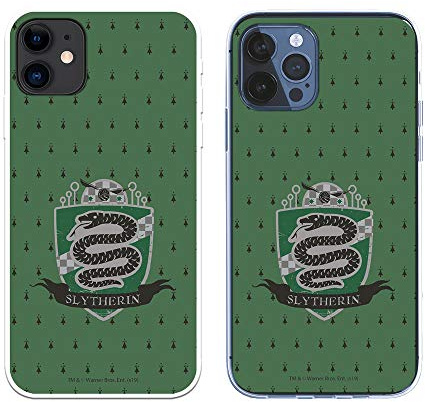 Schutzhülle für iPhone 12 - iPhone 12 Pro, offizielles Harry Potter Slytherin Wappen zum Schutz Ihres Handys, flexibles Silikon, offizielles Lizenzprodukt von Harry Potter.
