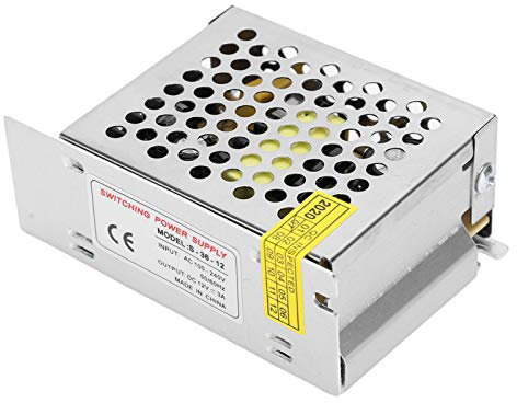 Dpofirs Schalter-Netzteil-Treiberadapter, geregelter Transformator aus Aluminiumlegierung, für LED-Anzeige, CCTV, Radio, Computertechnik, LED-Lichtleiste((S‑60‑12(S)(12V/5A/60W) AC100‑240V))