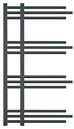 Myhomeware 500mm Wide 900mm High Sydney Designer Pre-Filled Electric Towel Rail Bathroom Radiator (Anthracite Grey)