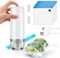BlumWay Handheld Vakuumversiegelung zur Aufbewahrung von Lebensmitteln, Tragbares Vakuumierer-Set, Mini Vakuumiergerät USB-Handpumpe mit 5 BPA-frei Vakuumierbeuteln wiederverwendbaren Sous Vide Beutel