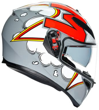 AGV CASCO K3 SV MULTI MPLK ML BUBBLE GREY/WHITE/RED