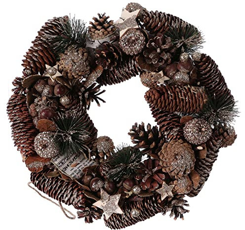 Holyart Adventskranz Zapfen und Haselnüsse 33cm