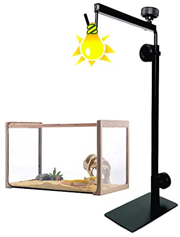 ATB-GIFT Reptilien-Lampenständer, Verstellbare Höhe Lampenständer, Reptilienlampenständer für Reptilien, Schildkröten, Tausendfüßler, Spinne(GRÖSSE:kleine)