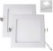 YULIN SUN® 2 x 18W 1620lm LED Panel Quadratisch Slim Flach Deckenleuchte Einbauleuchten Einbaustrahler LED Downlight Deckenlampe, Kaltweiß 6500K, Ø 9mm x 225mm, Inklusive Treiber