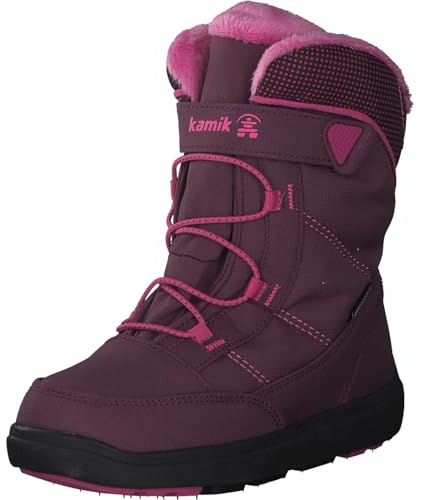 Kamik Southpole4 Kinder Schneestiefel Stance - Wasserdichte Winterstiefel Warm gefüttert - Jungen und Mädchen Stiefel - Perfekt für den Kinderfuß magenta EU30